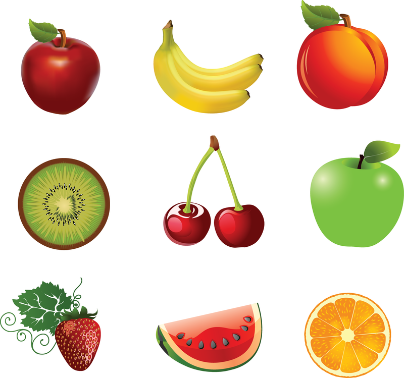 different types of fruits images clipart