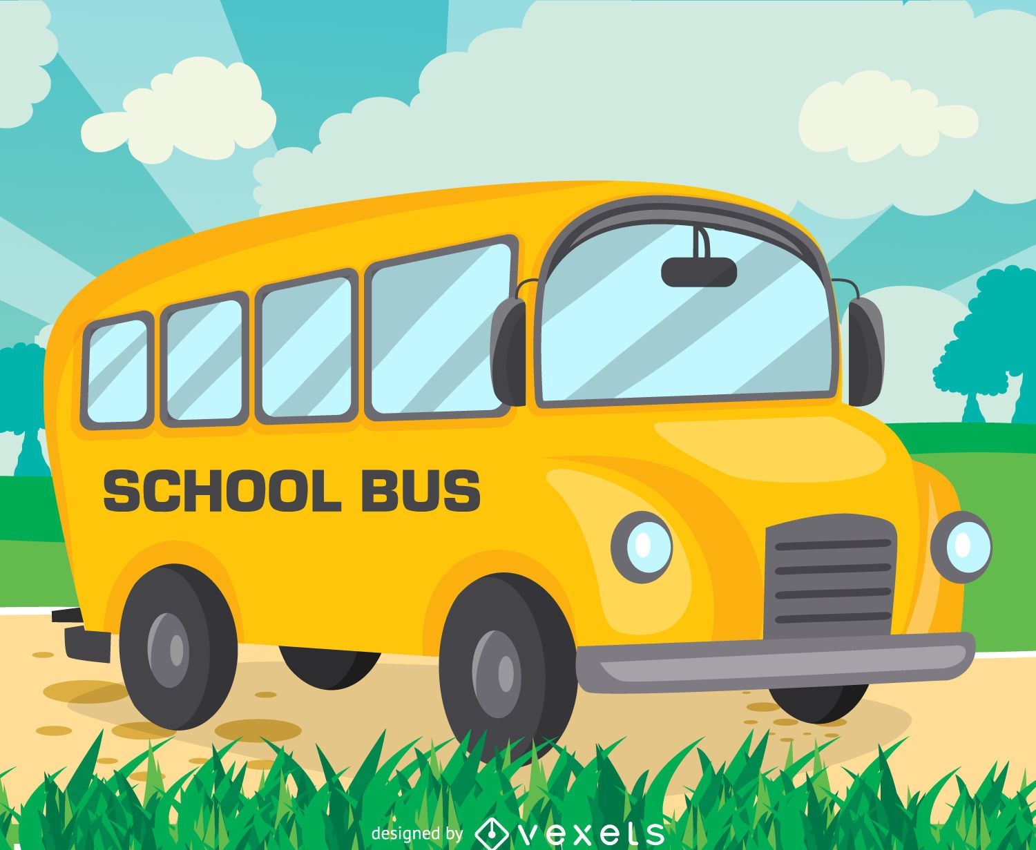 Premium Vector | Vector illustration of a school bus coloring book for  children simple level