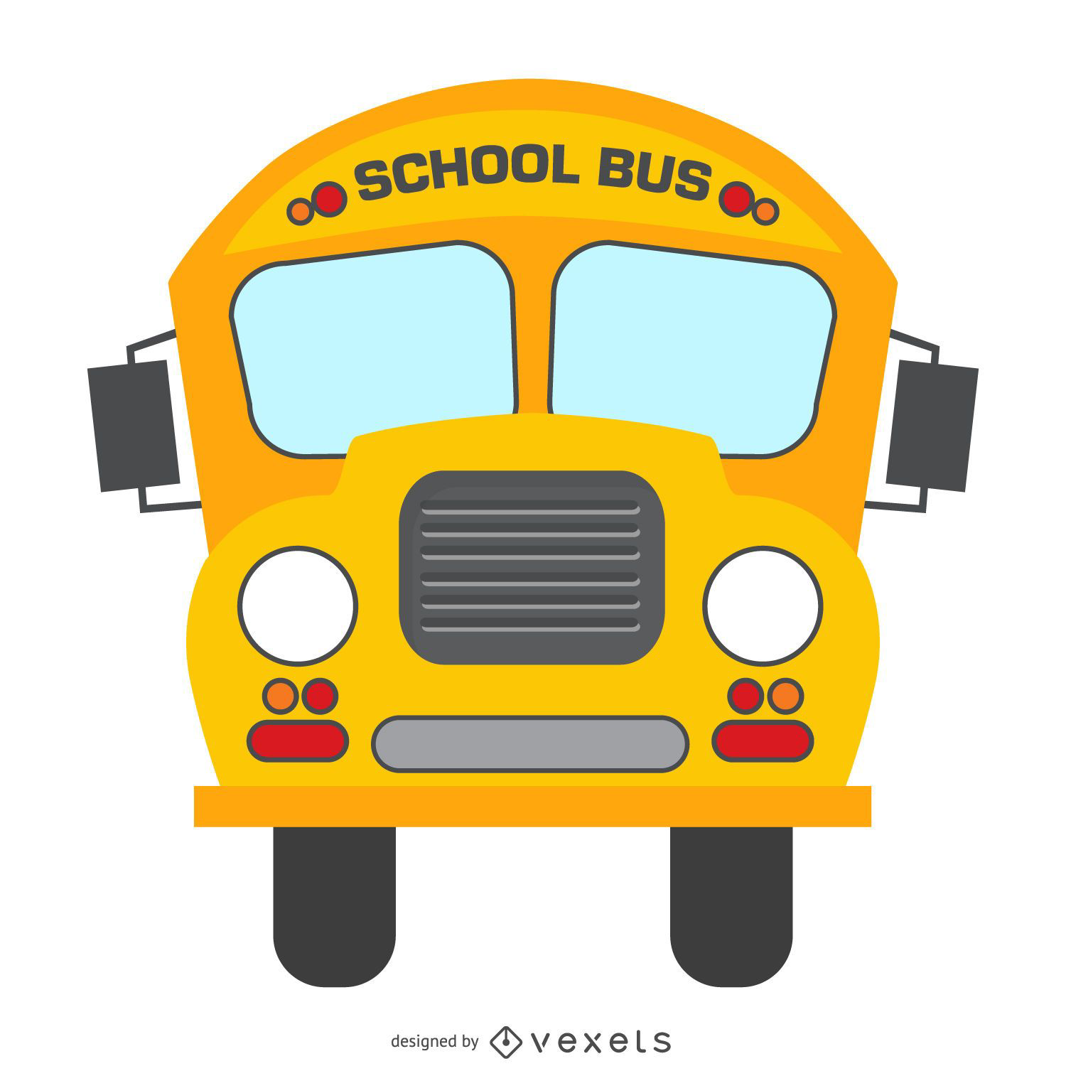 Descarga Vector De Dibujos Animados De Autobús Escolar Aislado