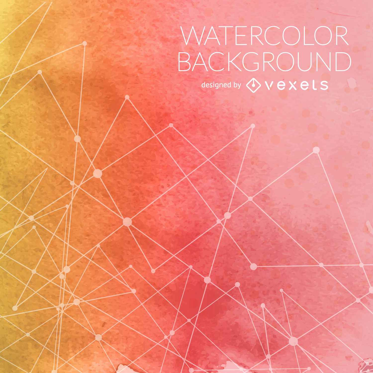 Red Orange Watercolor Background With Mesh Vector Download