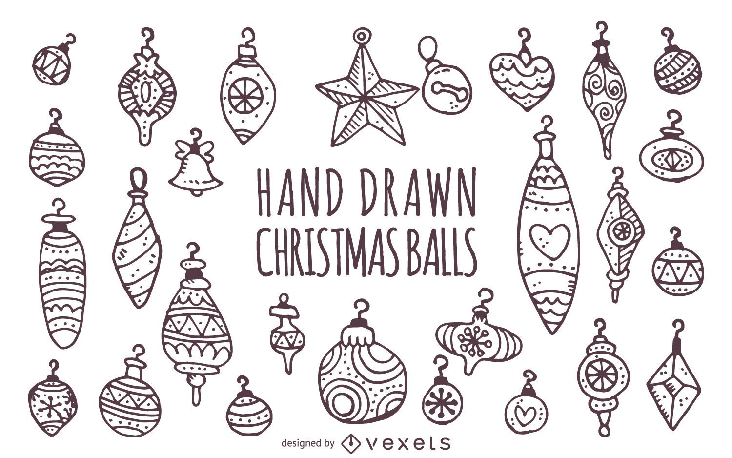 hand drawn christmas ornament