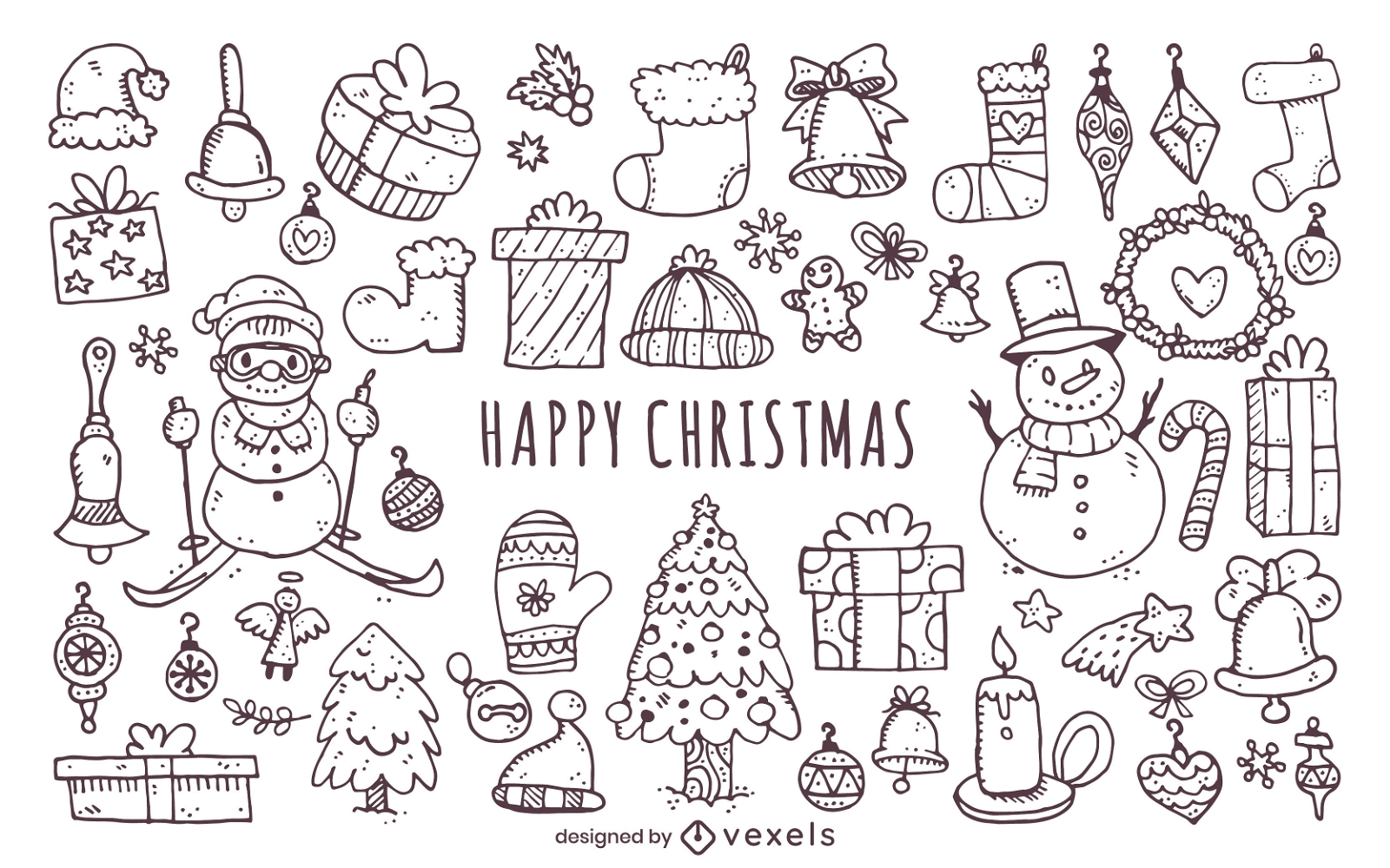 Premium Vector  Christmas icon seamless pattern elements red background