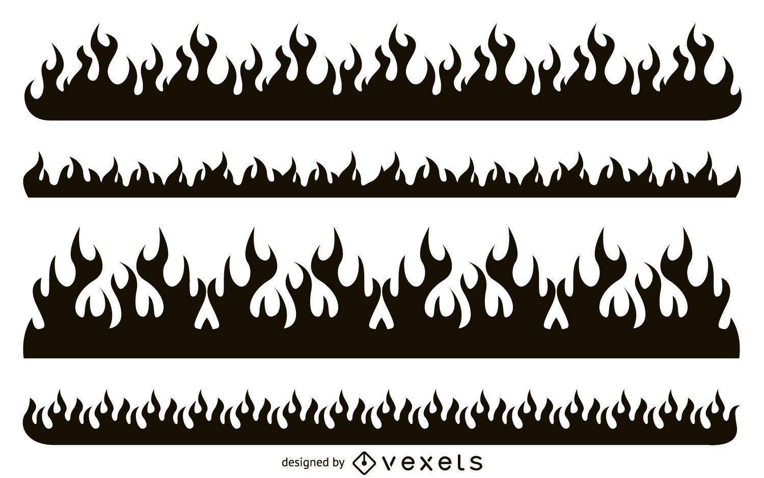 Design PNG E SVG De Desenho De Silhueta Negra De Chamas De Fogo Para  Camisetas