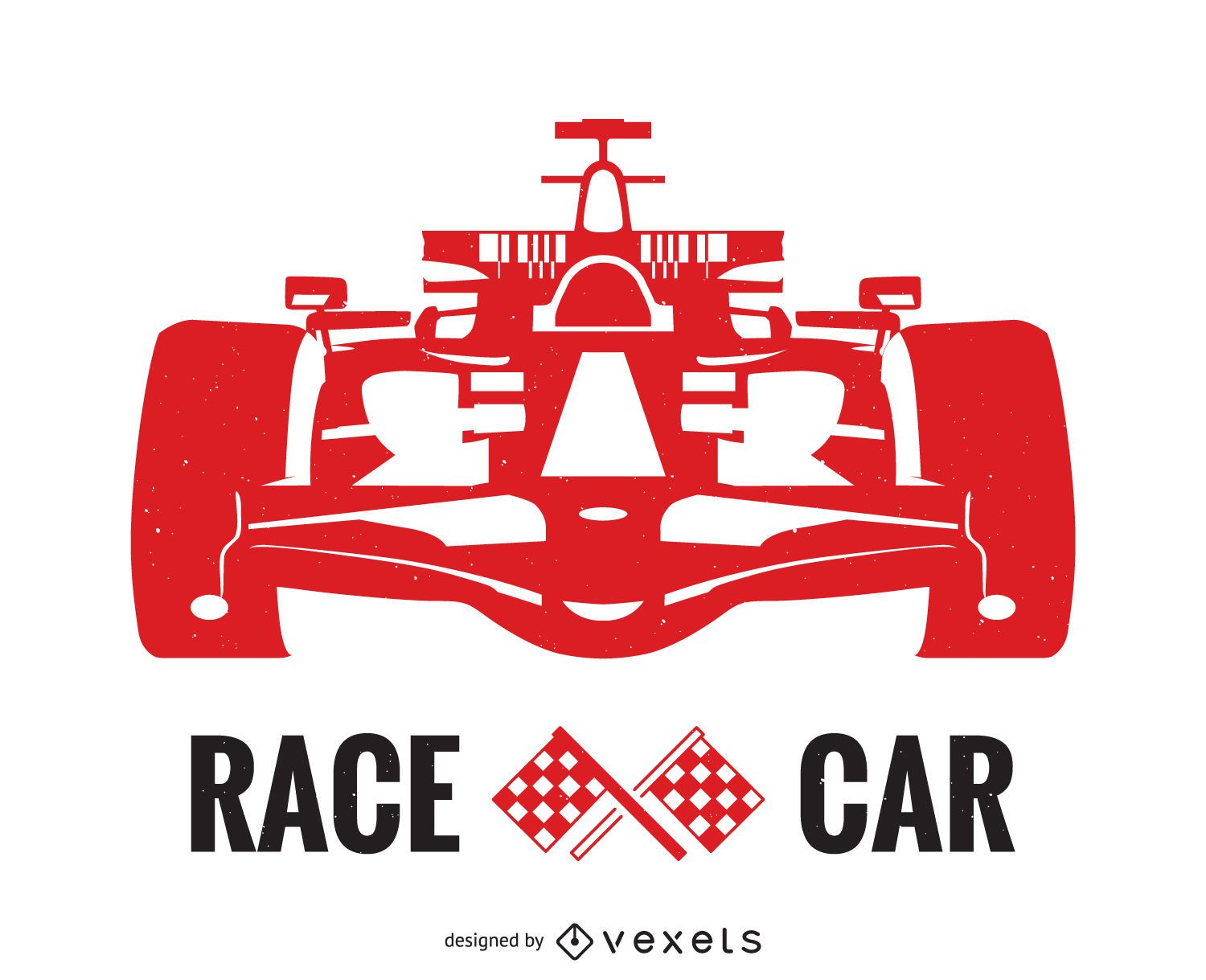 F1 racing car logo design icon Royalty Free Vector Image