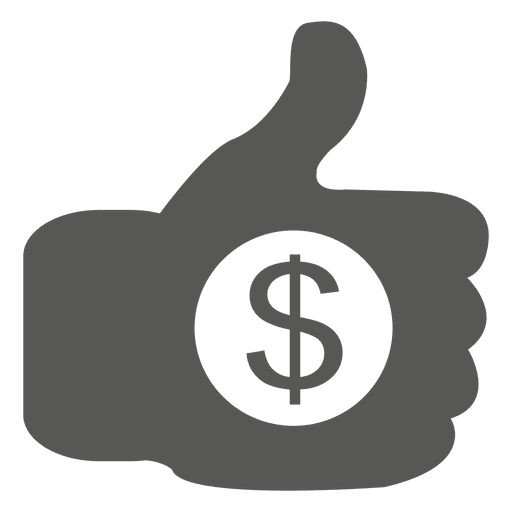 Thumbsup Dollar Icon PNG & SVG Design For T-Shirts