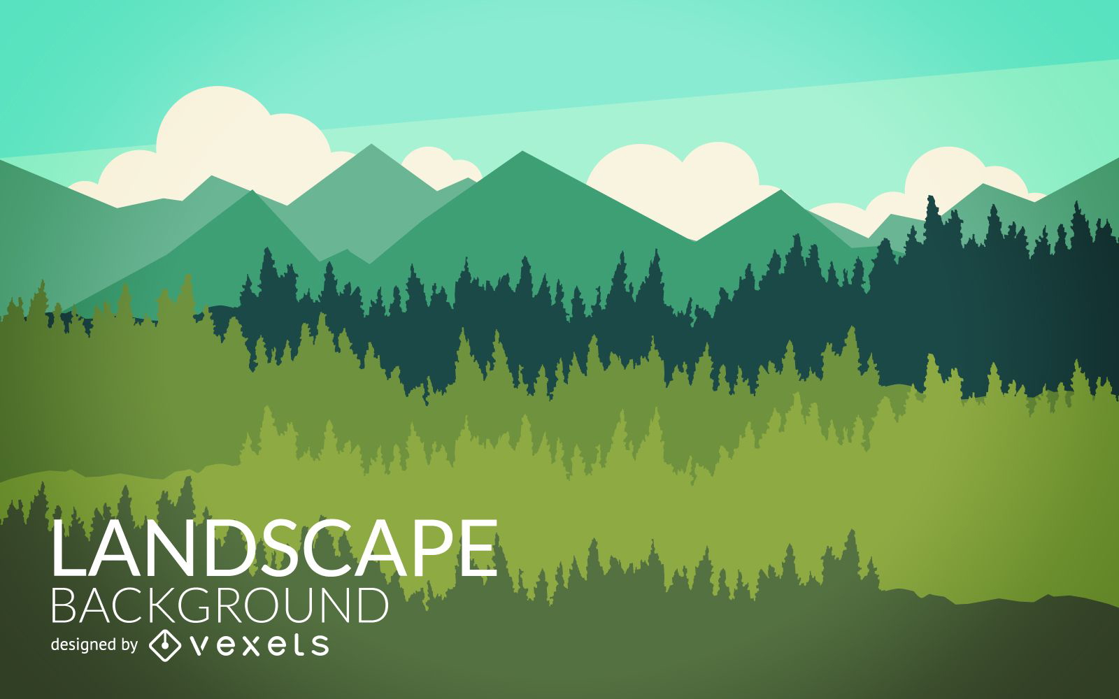 Flat Nature Landscape Design Vector Download