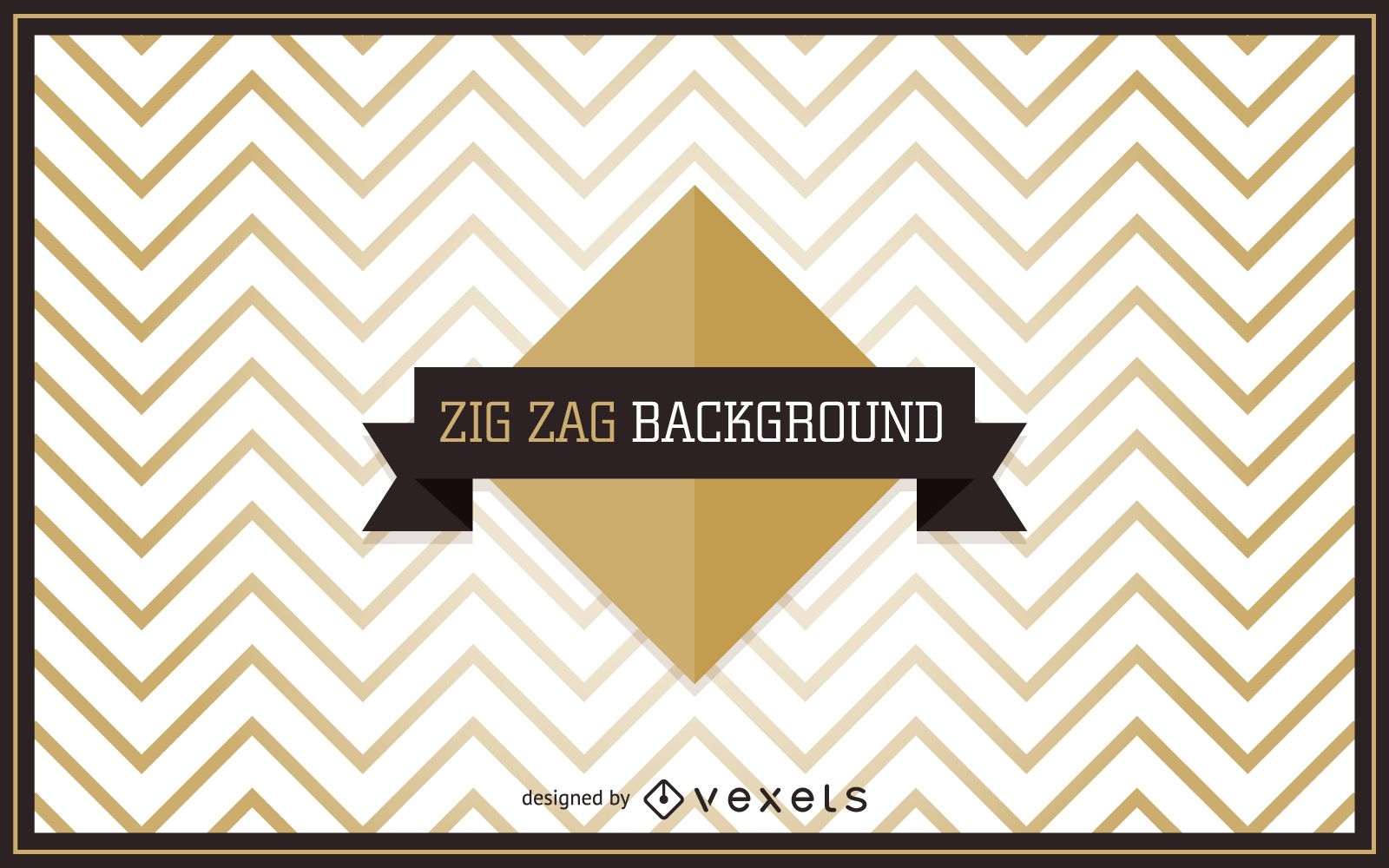 Golden Zigzag Background Vector Download