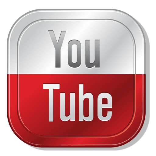 Youtube Metallic Button PNG & SVG Design For T-Shirts