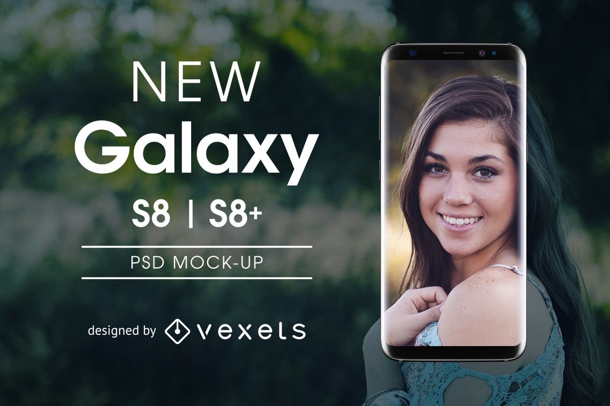 Samsung Galaxy S8 Mockup PSD PSD Editable Template