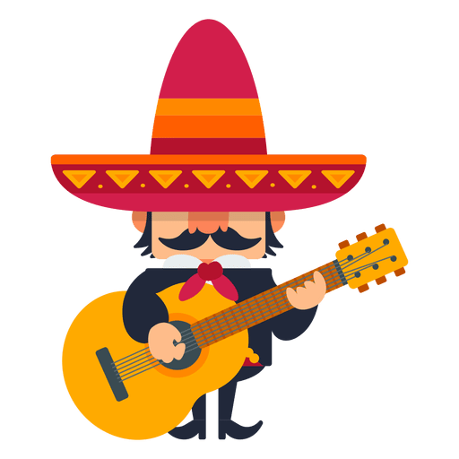 Mexický Mariachi hrajúci na gitare PNGMexický Mariachi hrajúci na gitare PNG  