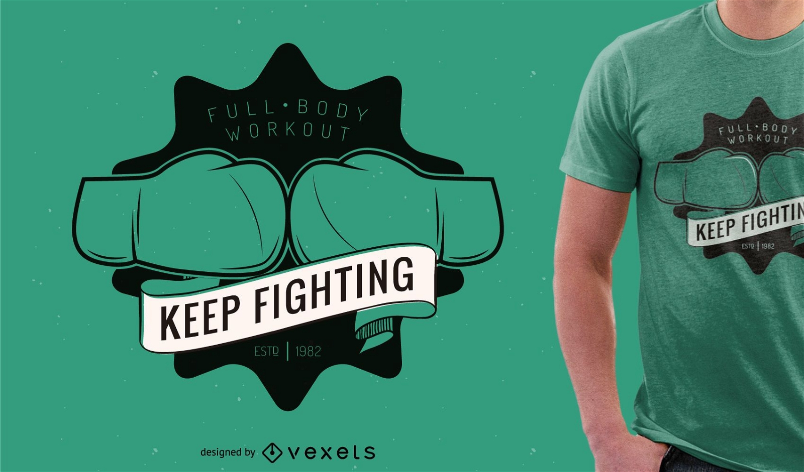 Descarga Vector De Diseño De Camiseta De Boxeo Para Hombre.