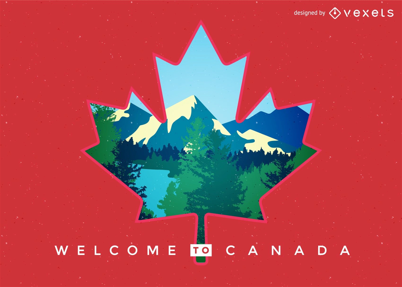 Canada Maple Leaf Flag T-shirt Design Vector Download