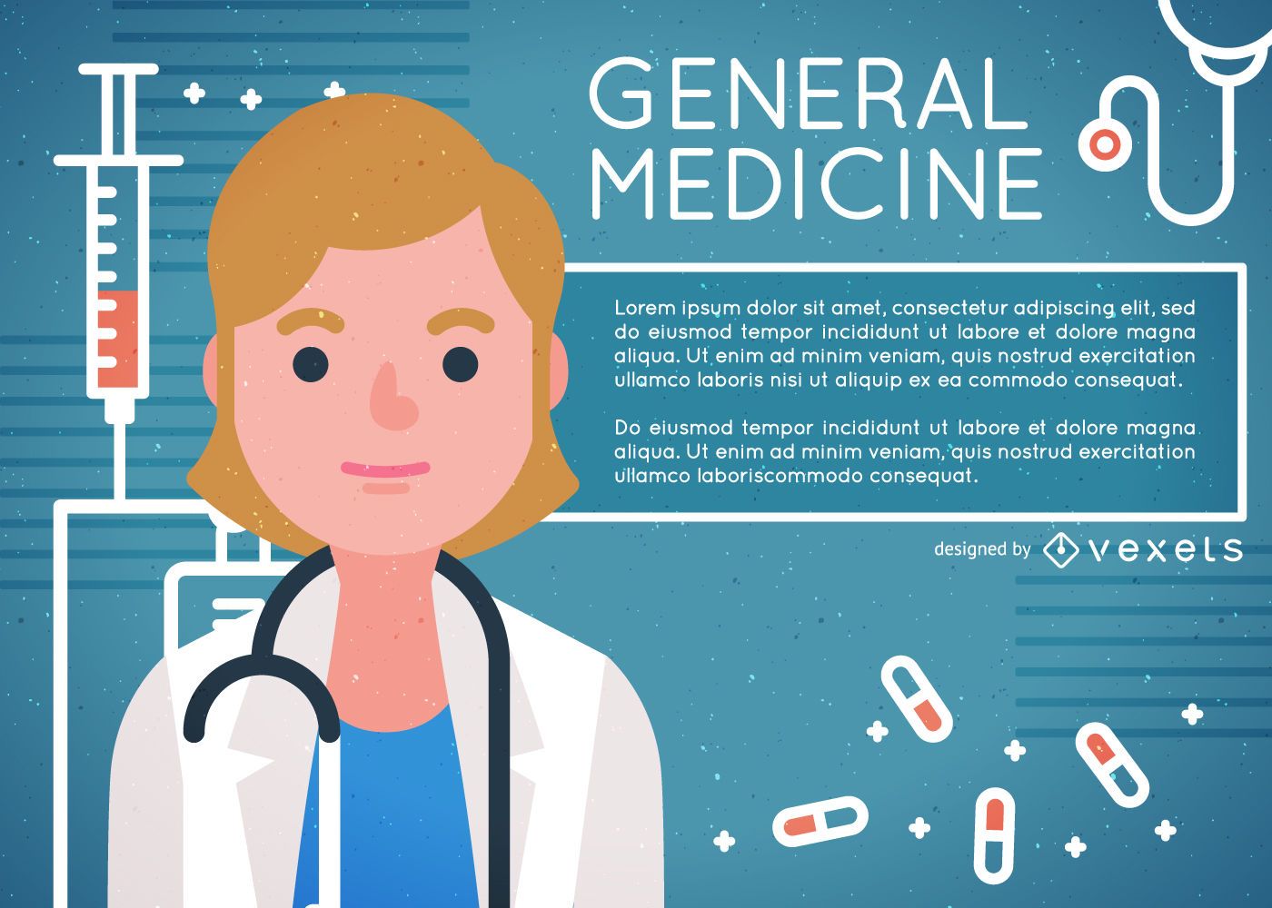 General Medicine Doctor Illustration Vector Download