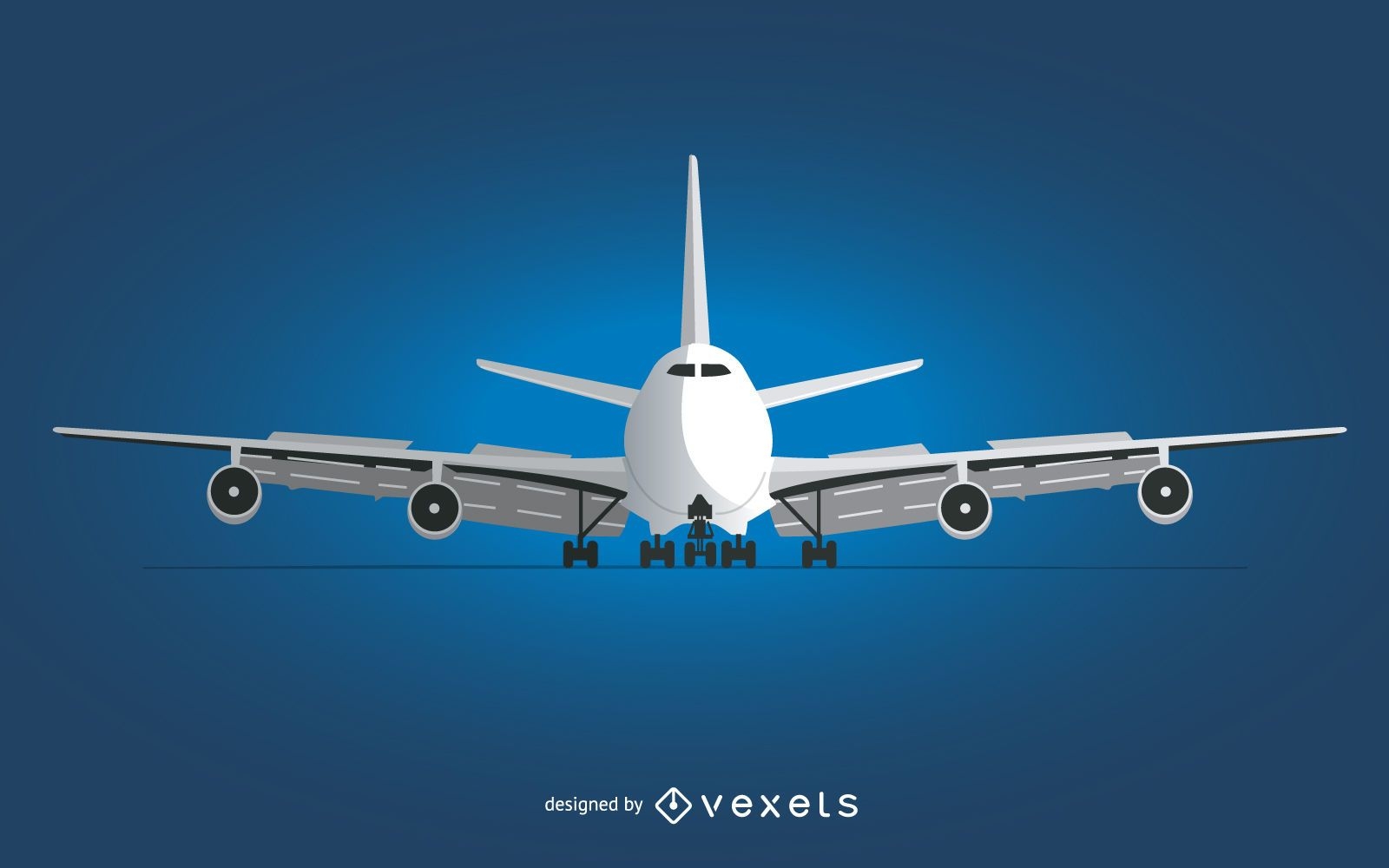 airplane vector front