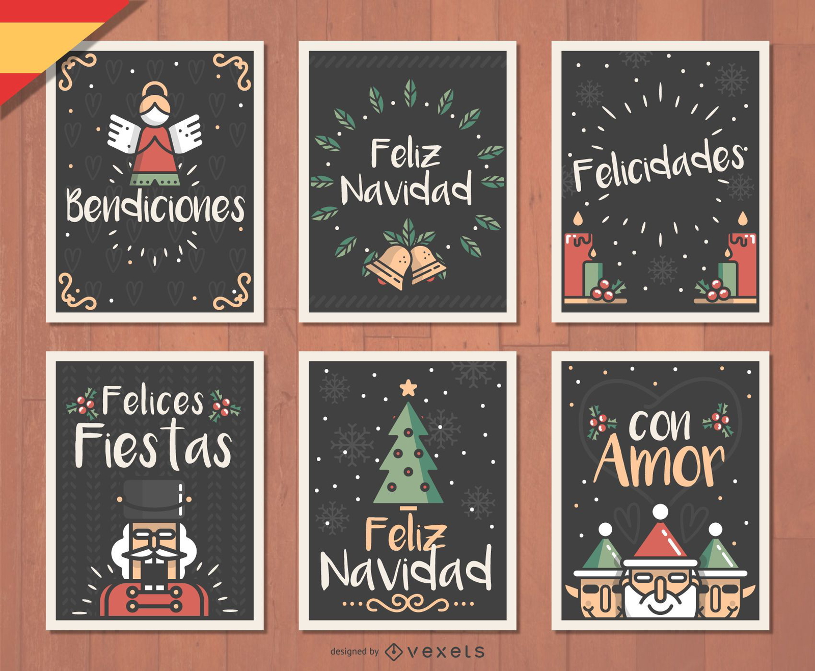 Cartão de natal em espanhol tradução em inglês feliz natal