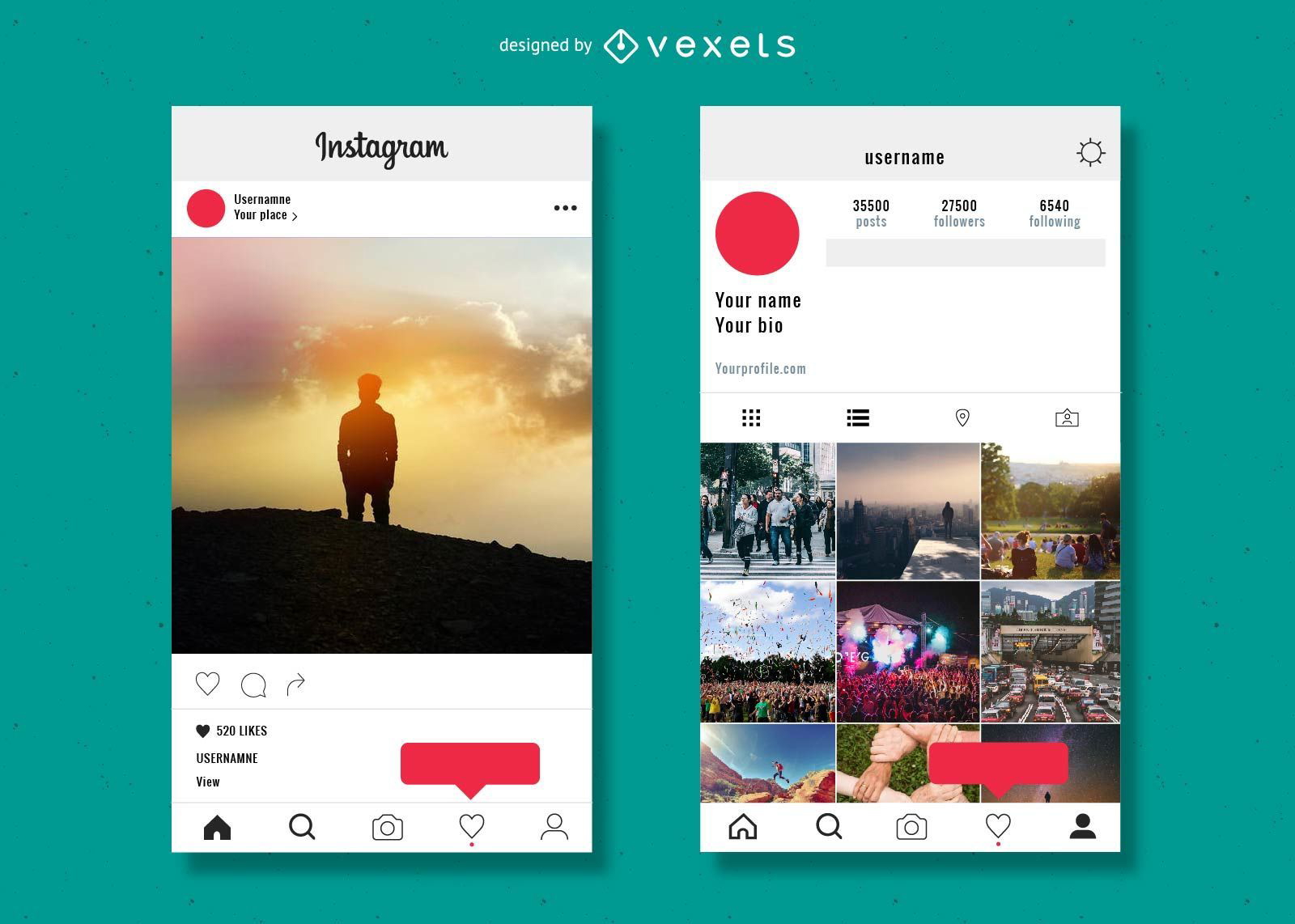 instagram-profile-template-vector-download