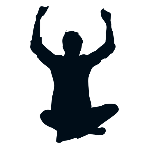 sitting people clipart silhouette