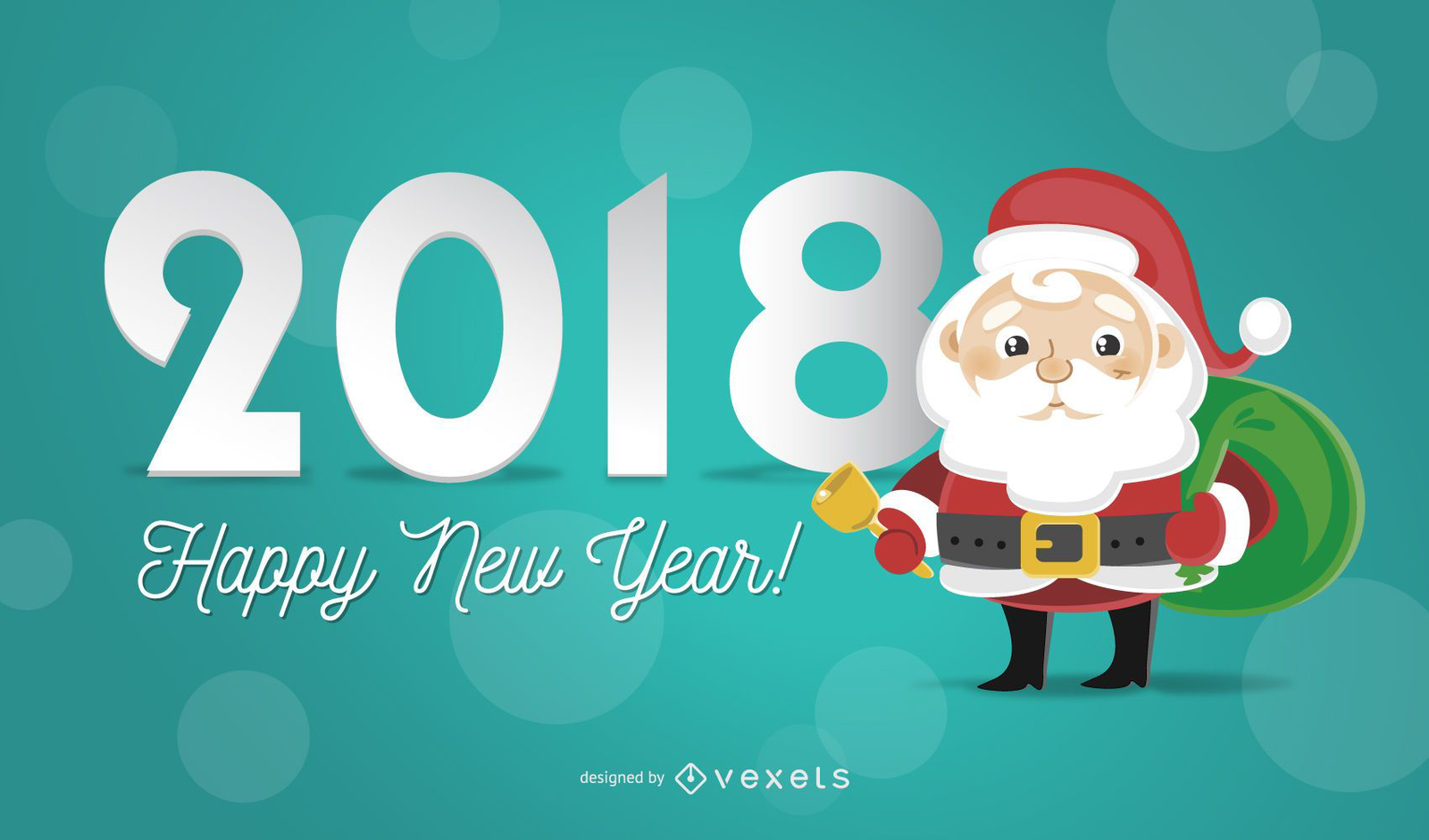 Merry Christmas and Happy New Year 2020 animation. Santa Claus