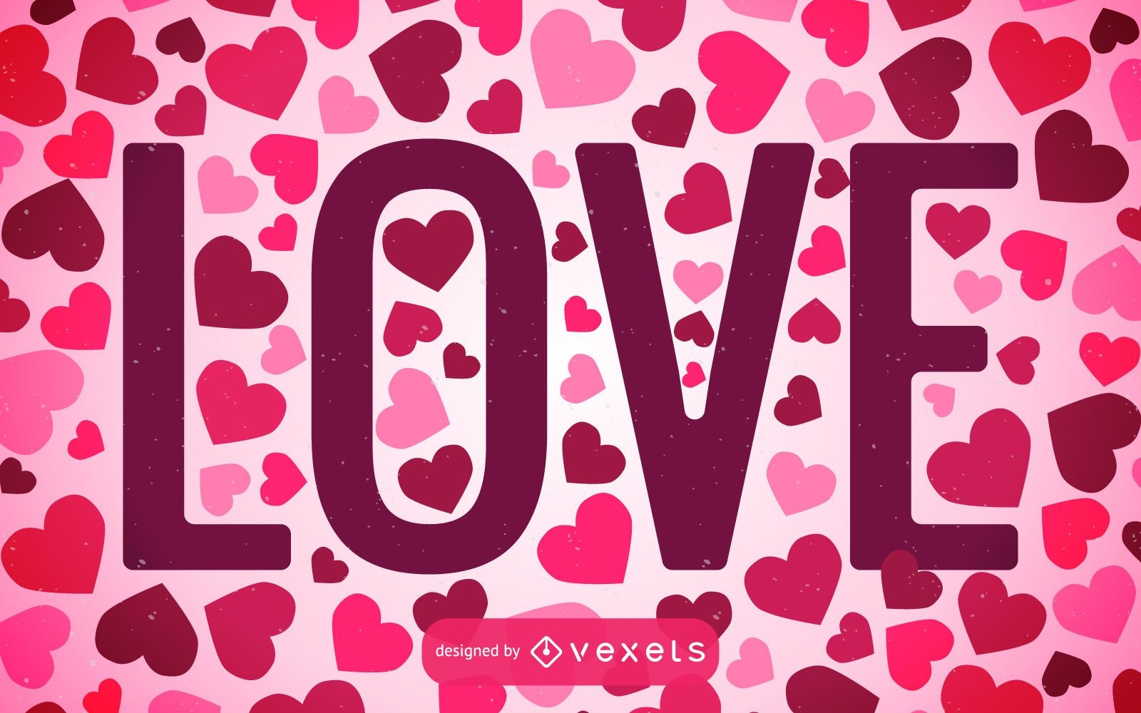 Love Background Filled With Hearts Vector Download
