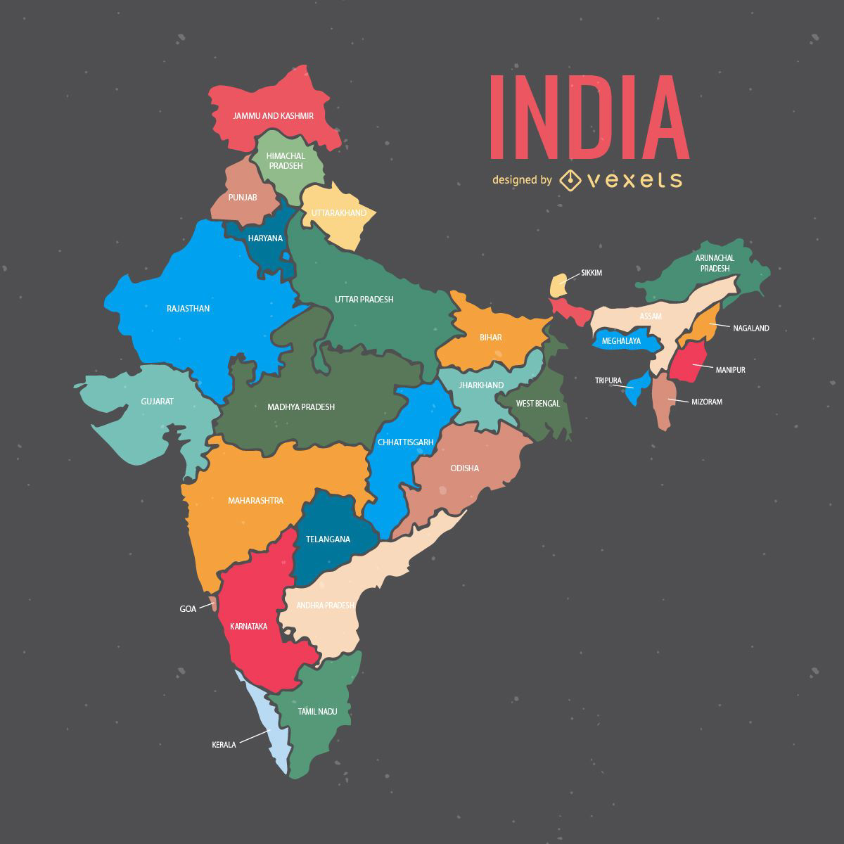 india map states