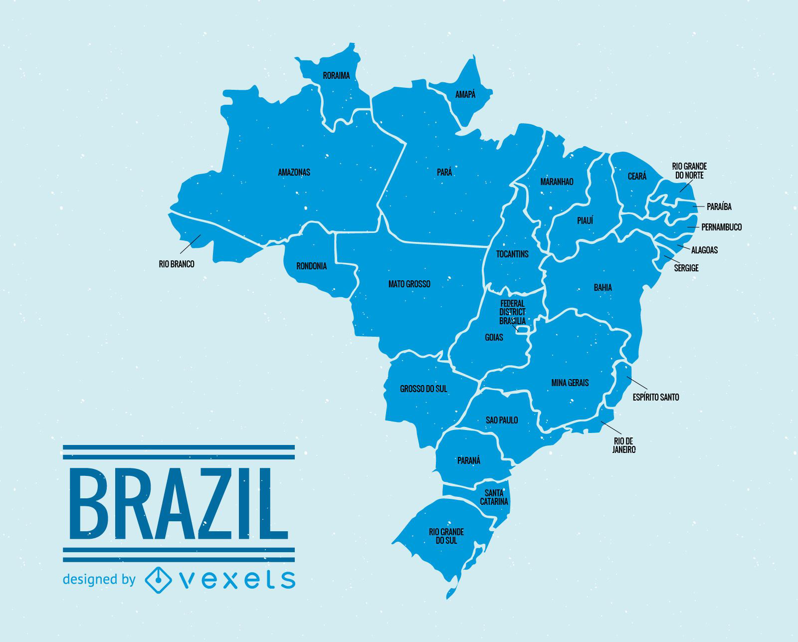 Mapa Detalhado Azul Esverdeado Das Divisões Administrativas