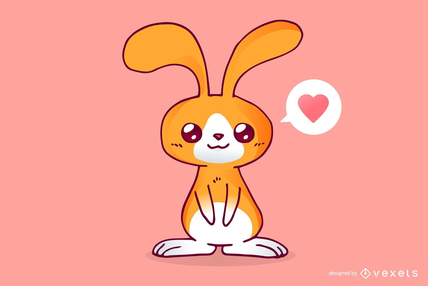 ilustração de coelho fofo coelho kawaii chibi estilo de desenho vetorial  coelho coelhinho dos desenhos animados 17048040 Vetor no Vecteezy