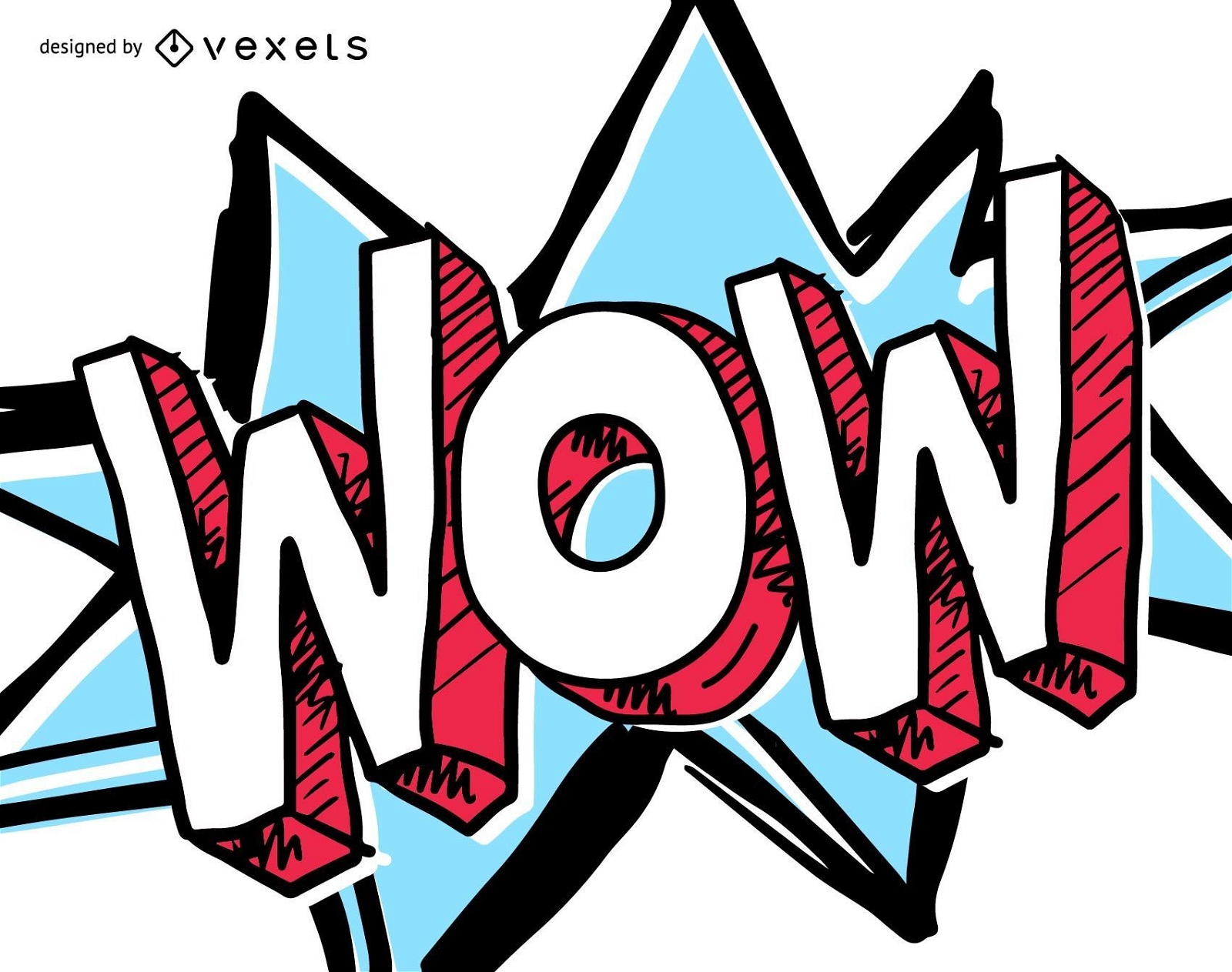 Wow Expression Cartoon Illustration Vector Download