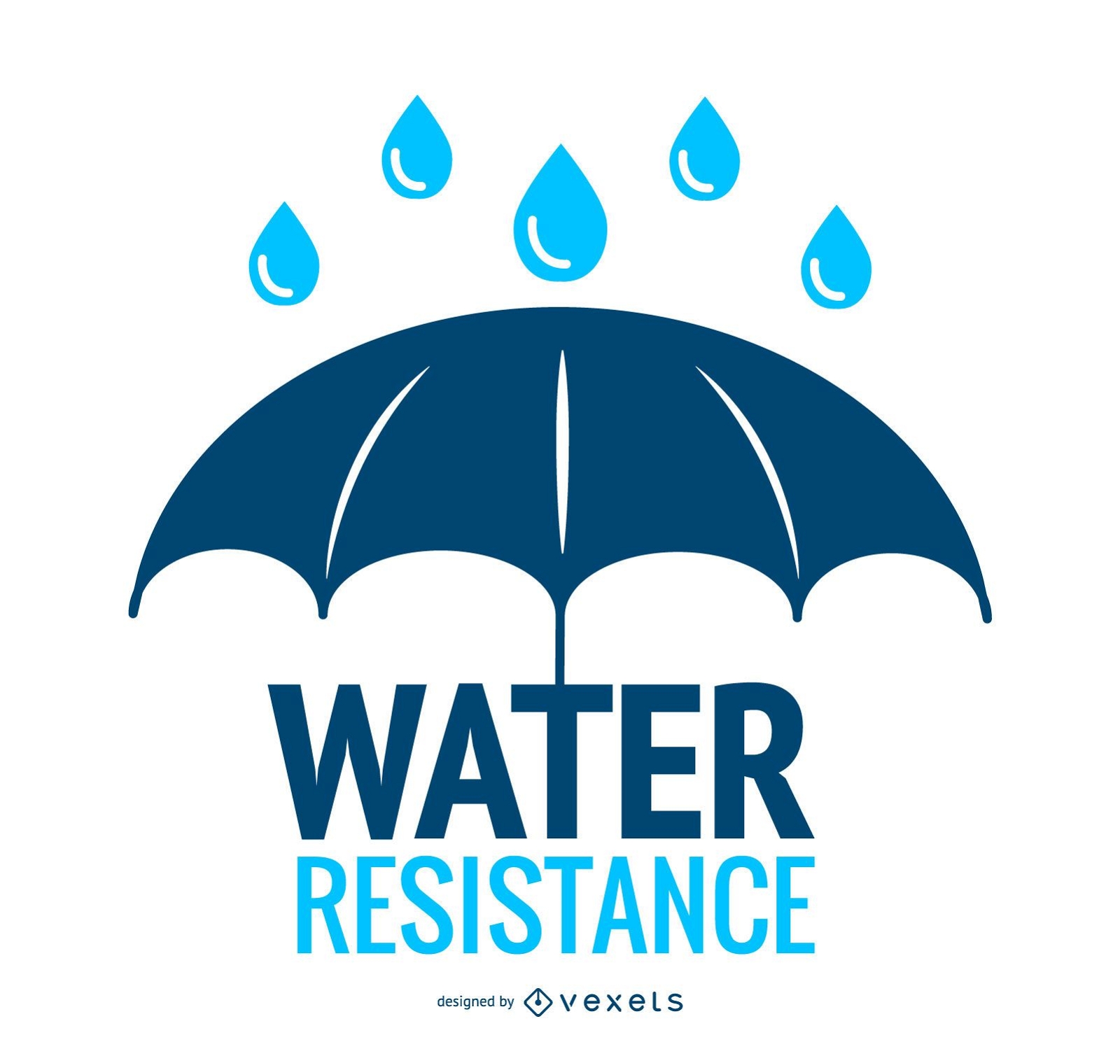 Icono resistente al agua iconos resistentes al agua para el paquete  concepto de protección contra caídas de agua logotipo aislado sobre fondo  blanco ilustración vectorial