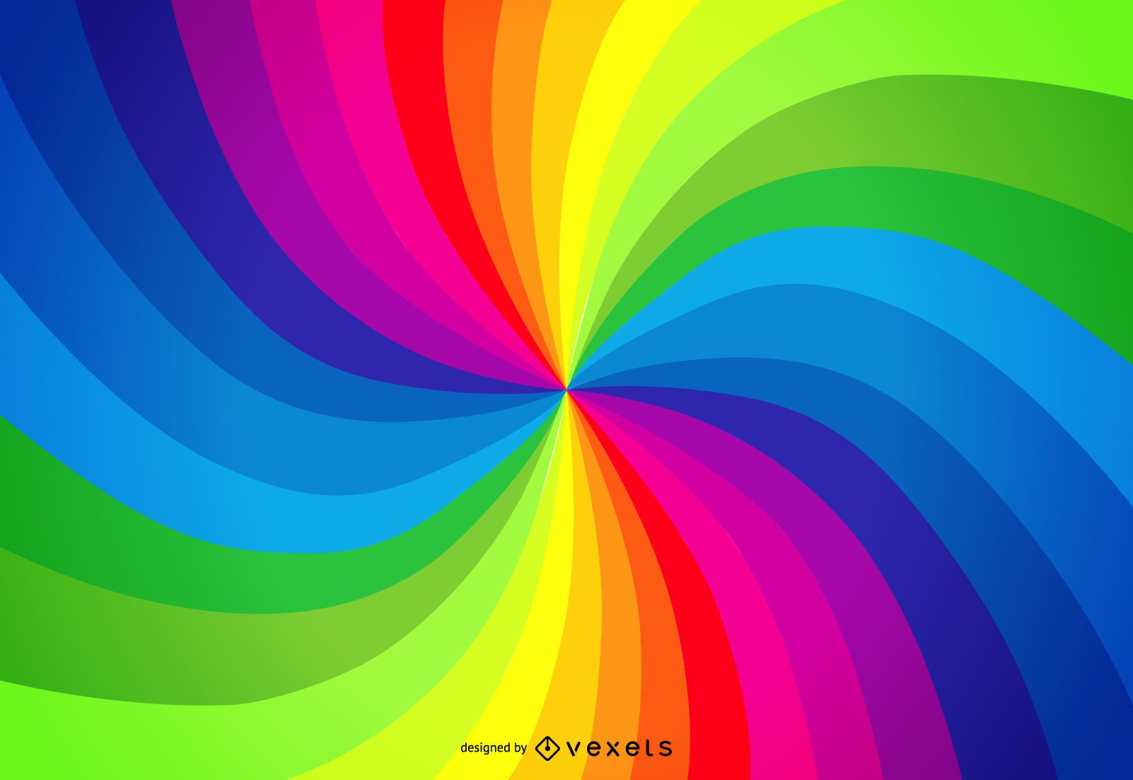 Rainbow Palette Swirl Background Vector Download