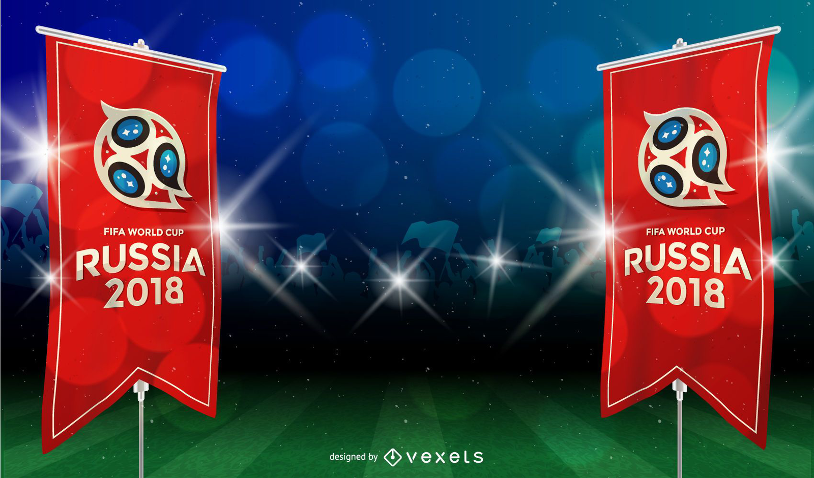 Baixar Vetor De Banners De Jogos Da Copa Do Mundo Da Rússia 2018