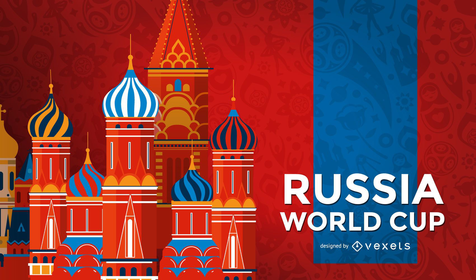 Design de fundo da copa do mundo rússia 2018