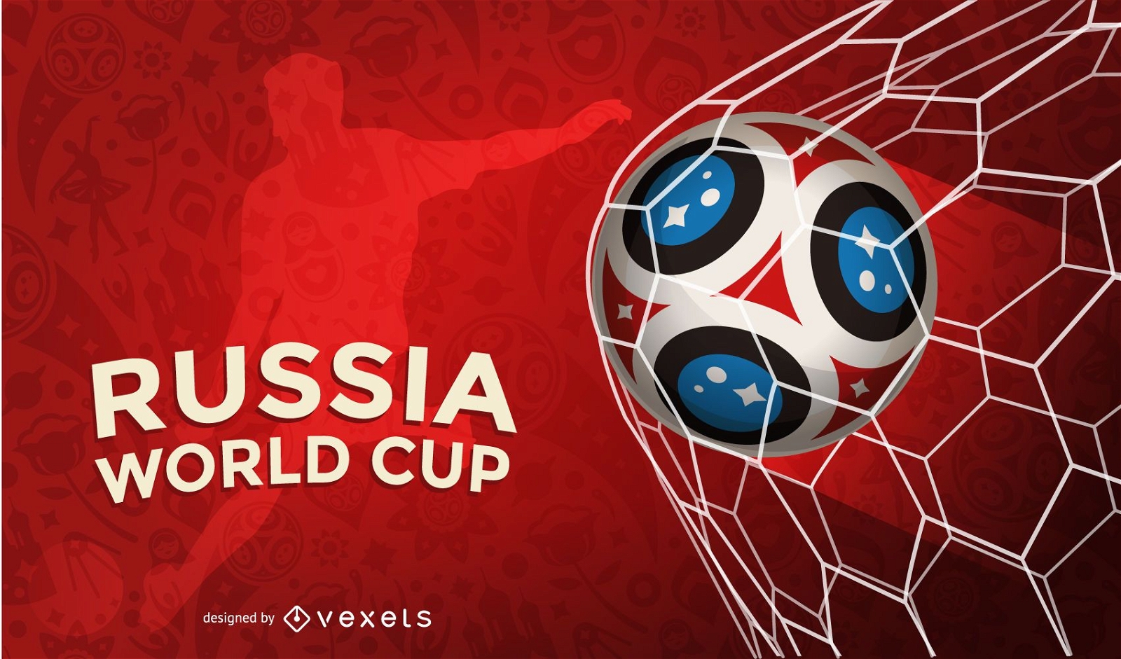 Design de fundo da copa do mundo rússia 2018