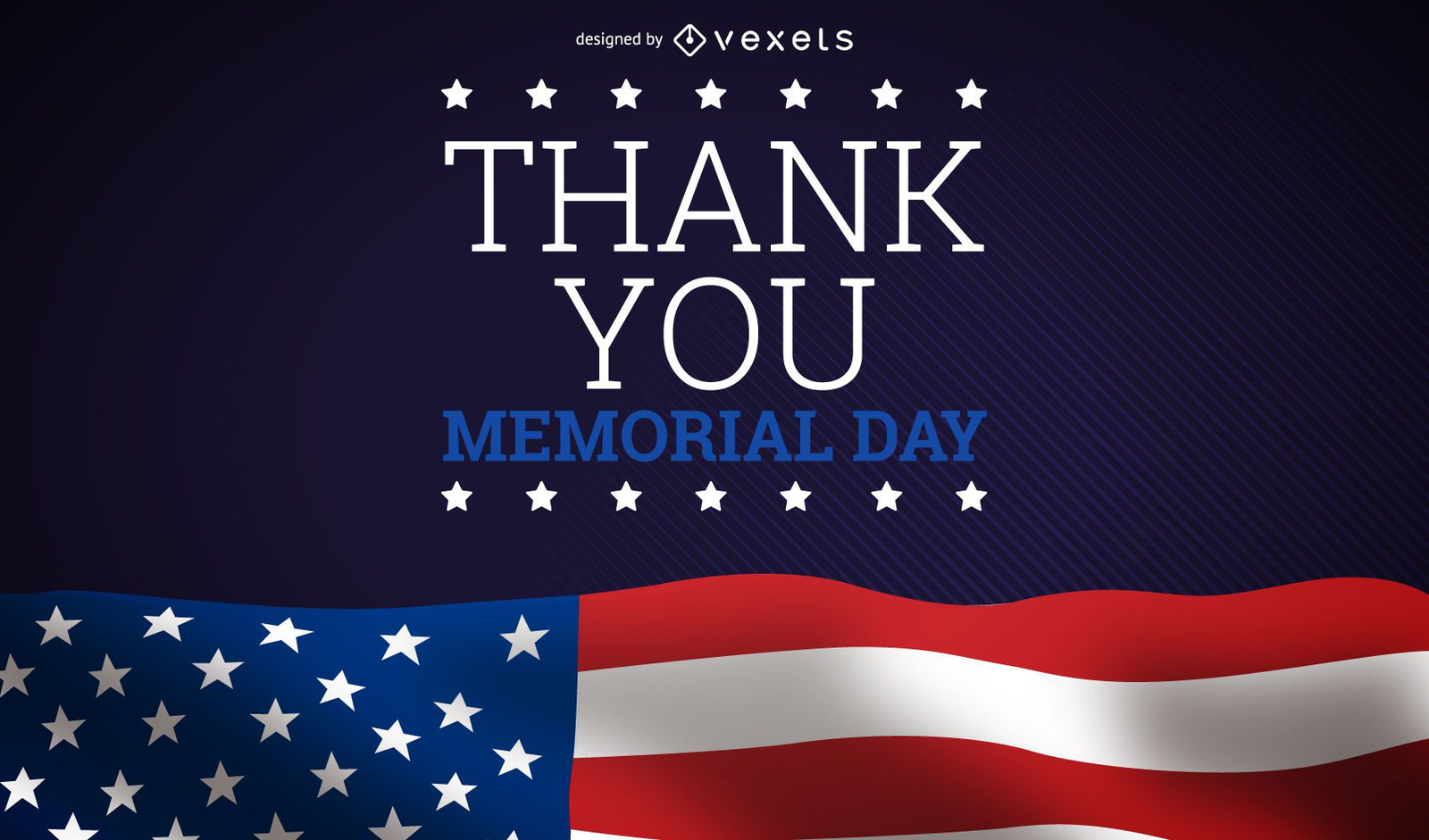 Memorial Day Thank You For Your Service Graphic Design - Memorial