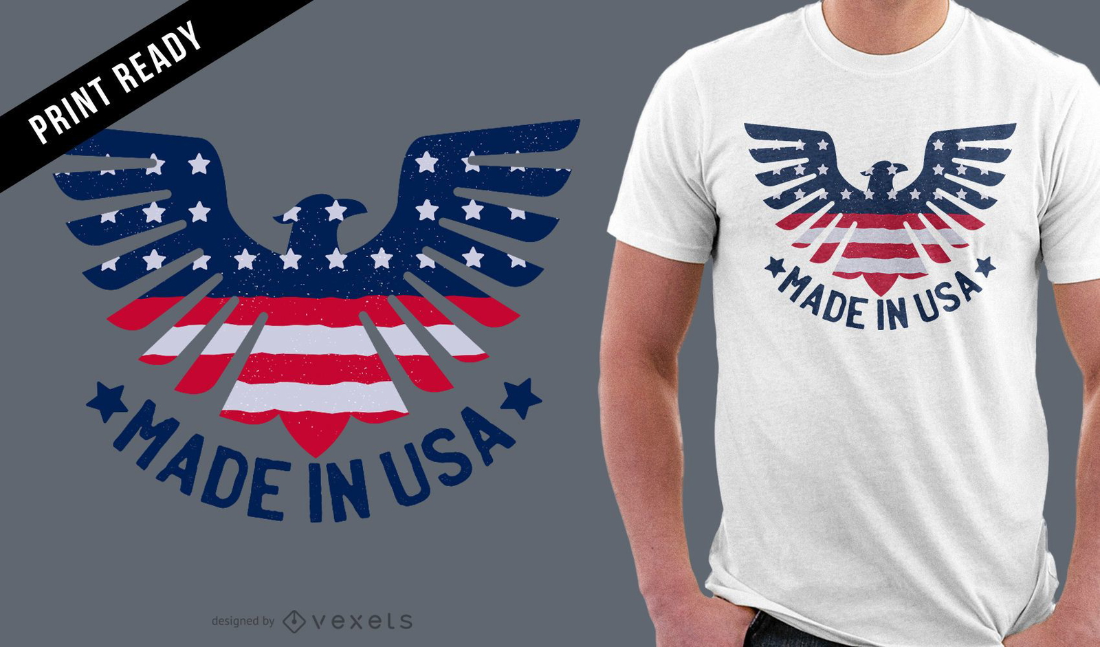 Made In USA T-shirt Design Vector Download