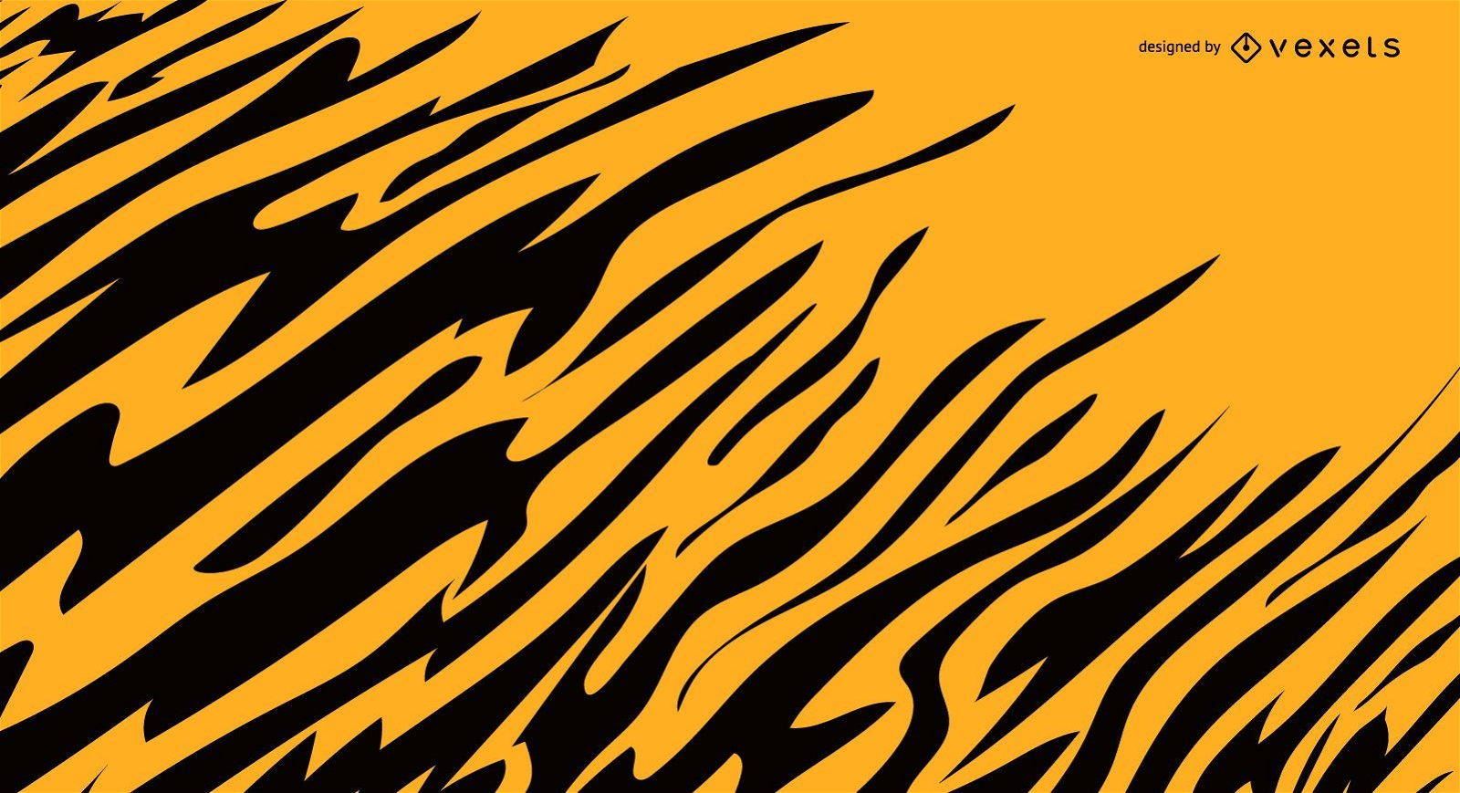 Background Pattern Texture Tiger Orange Stripe Stock Vector