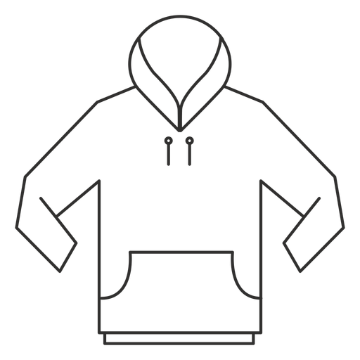 Front Pocket Hoodie Stroke Icon PNG SVG Design For T Shirts