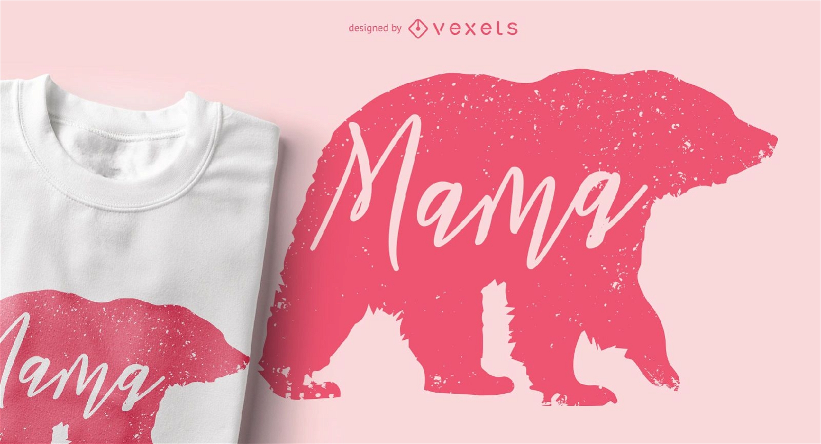 Mama Bear Animal Silhouette T-shirt Design Vector Download