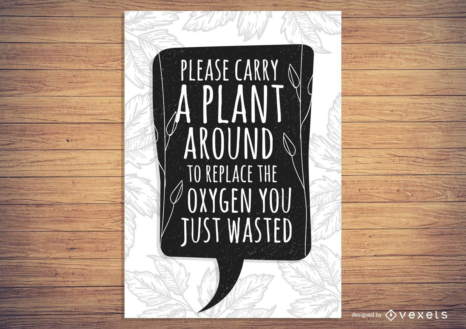 Plant Oxygen Poster Vector Download