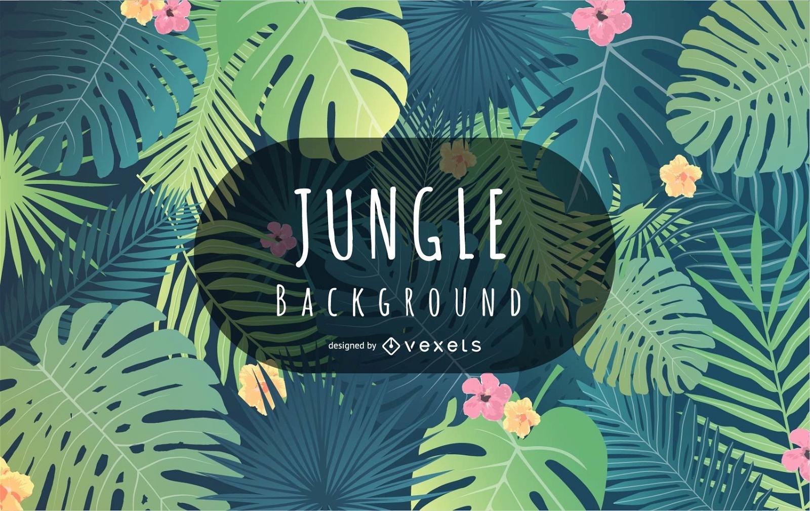 Tropical Jungle Background Design Vector Download