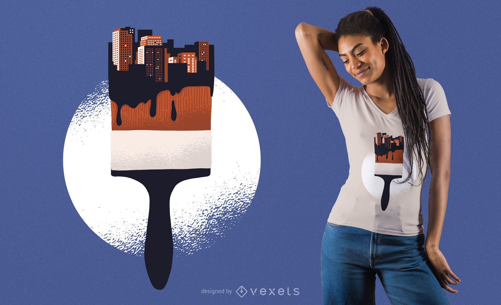 Paint brush outlet t shirt