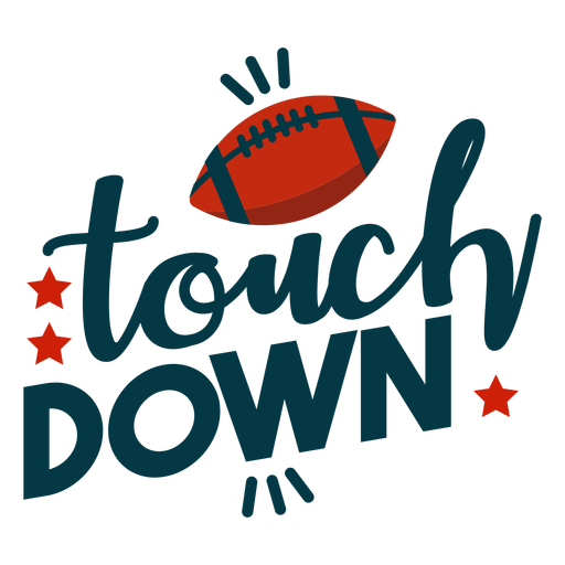 Touch Down Lettering PNG & SVG Design For T-Shirts