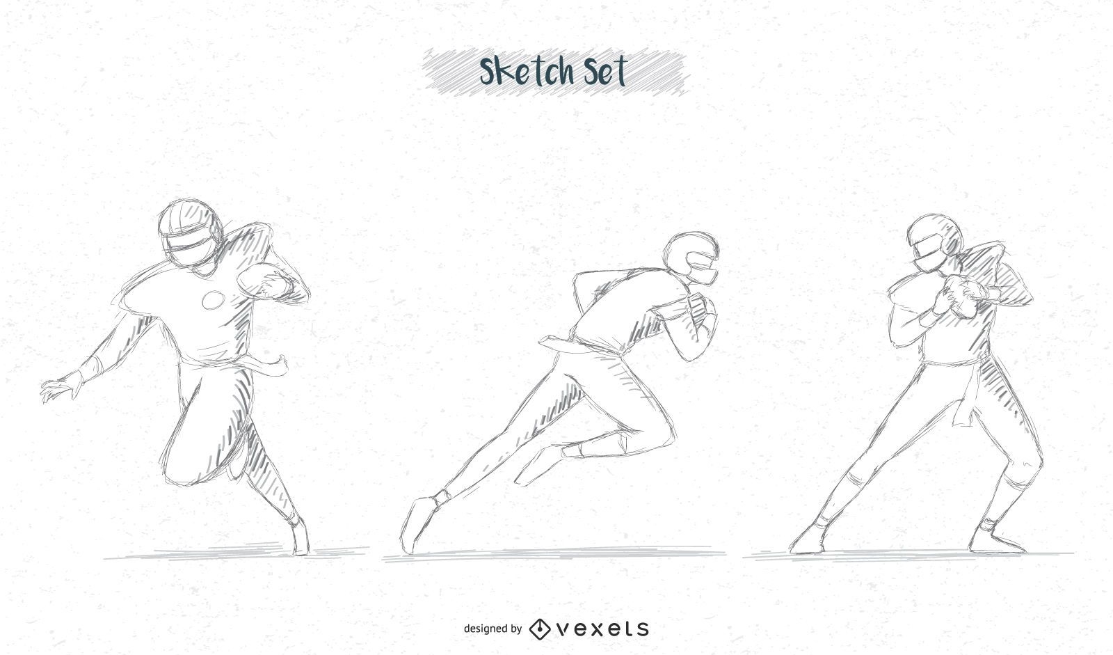 510+ Drawing Of A Football Poses Stock Illustrations, Royalty-Free Vector  Graphics & Clip Art - iStock