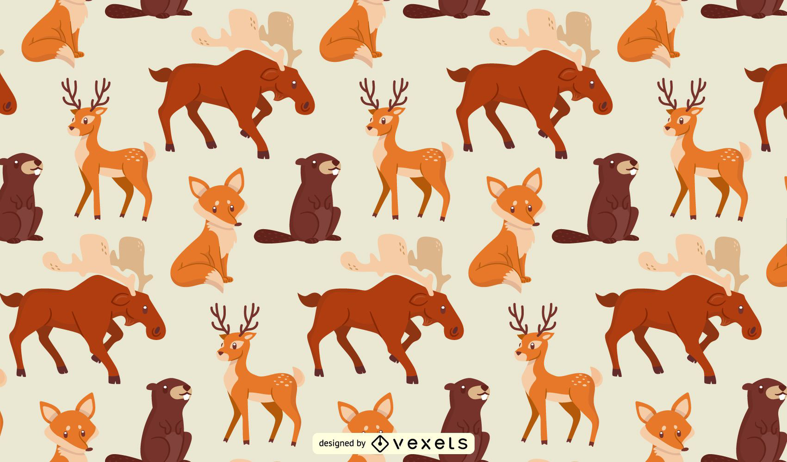 Forest Animal Pattern Vector Download