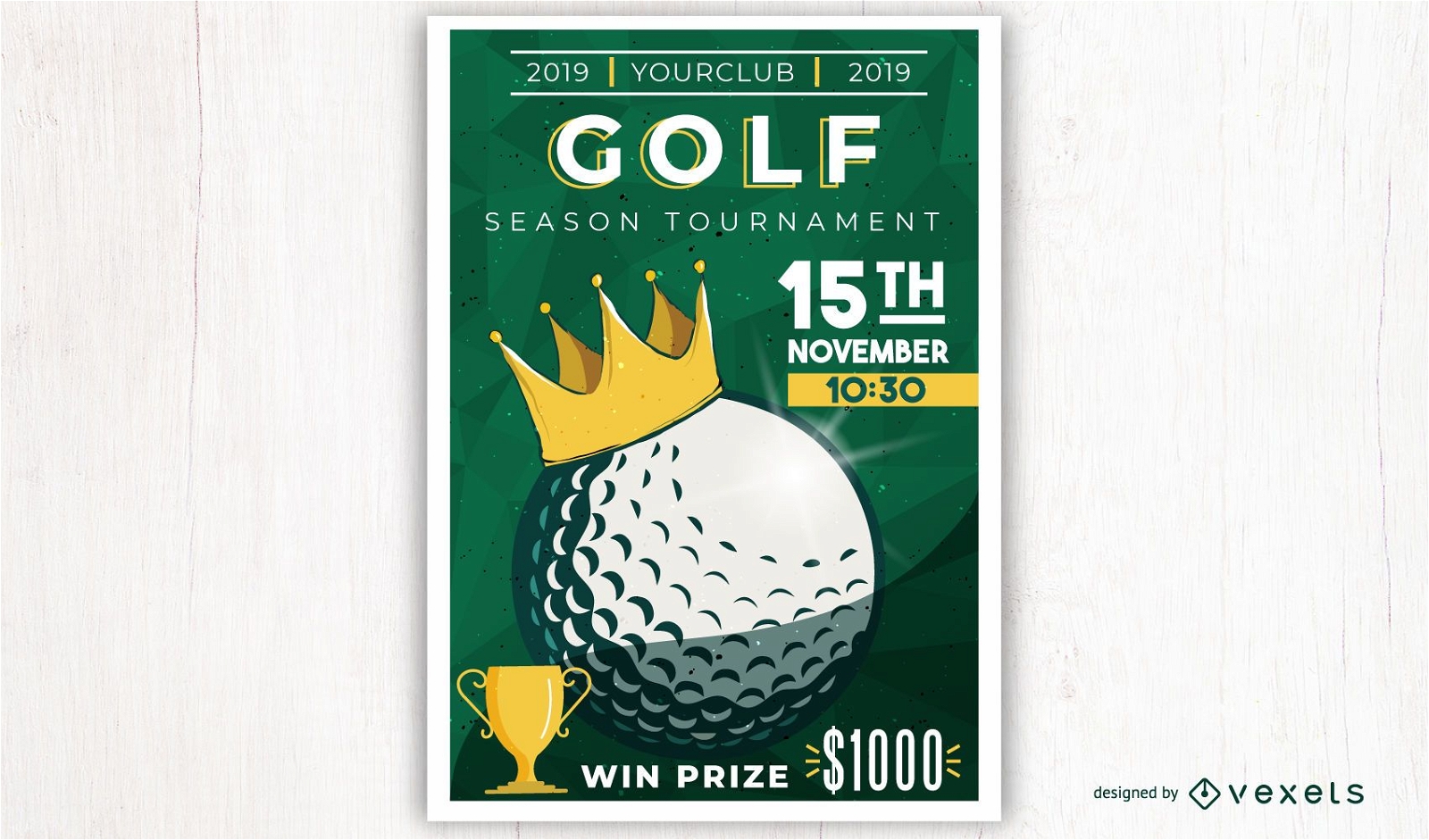 Golf tournament flyer template Royalty Free Vector Image
