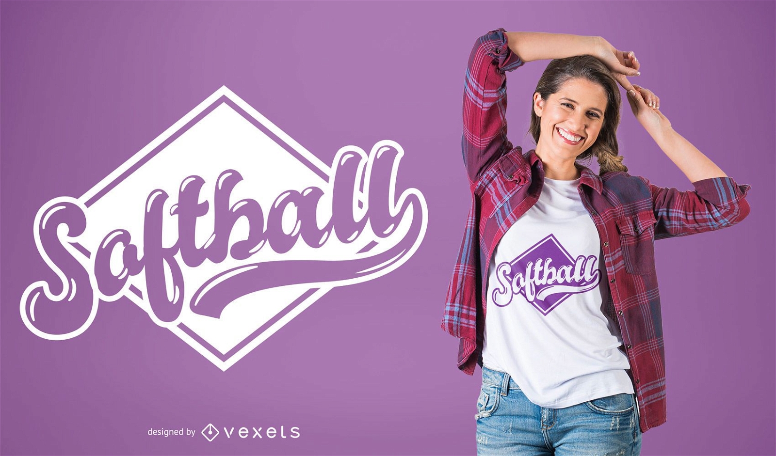 Softball T-shirt Design Vector Download