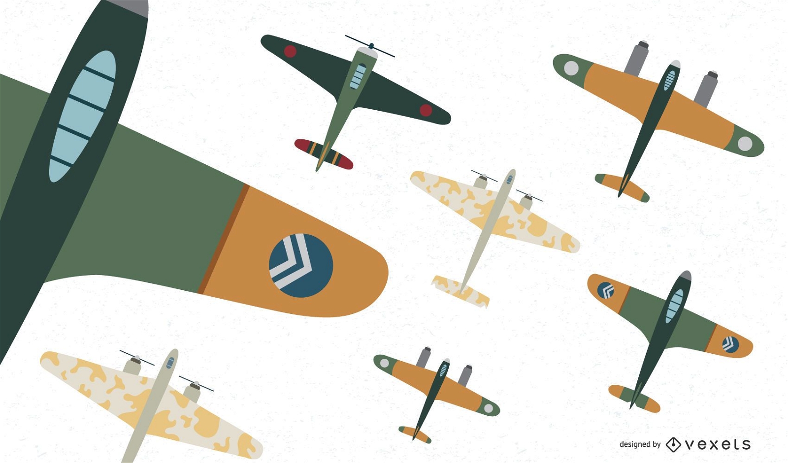 Descarga Vector De Colección De Vectores De Aviones De Combate De La  Primera Guerra Mundial