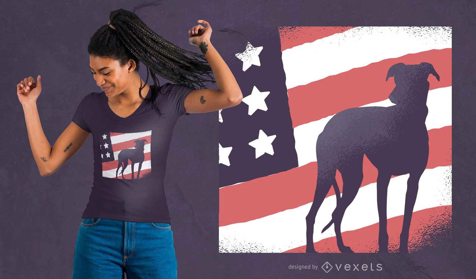 American flag dog clearance shirt