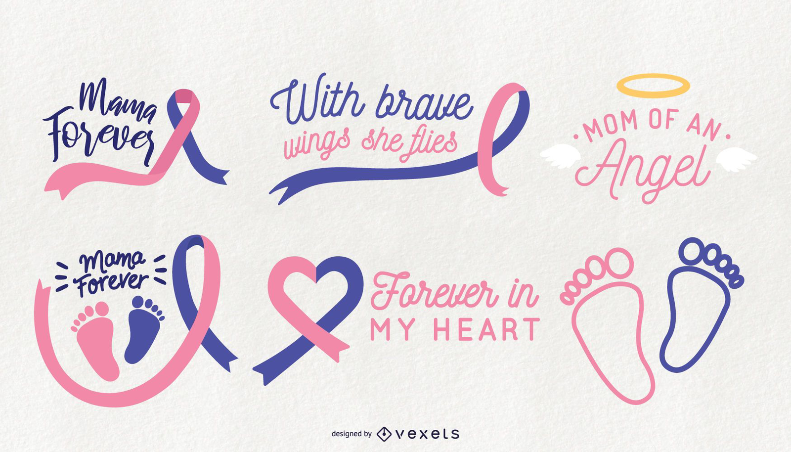 Pregnancy Loss Awareness Vector Set Vector Download