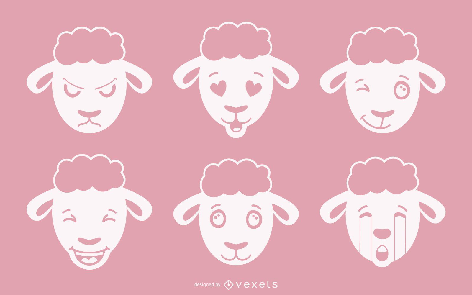 Lamb Face Vector