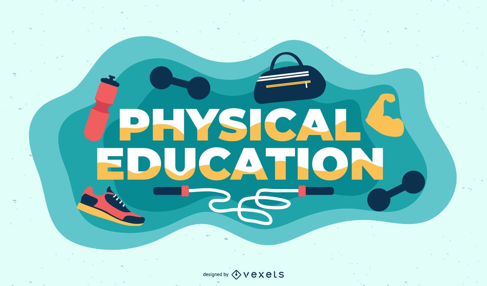 physical-education-subject-illustration-vector-download